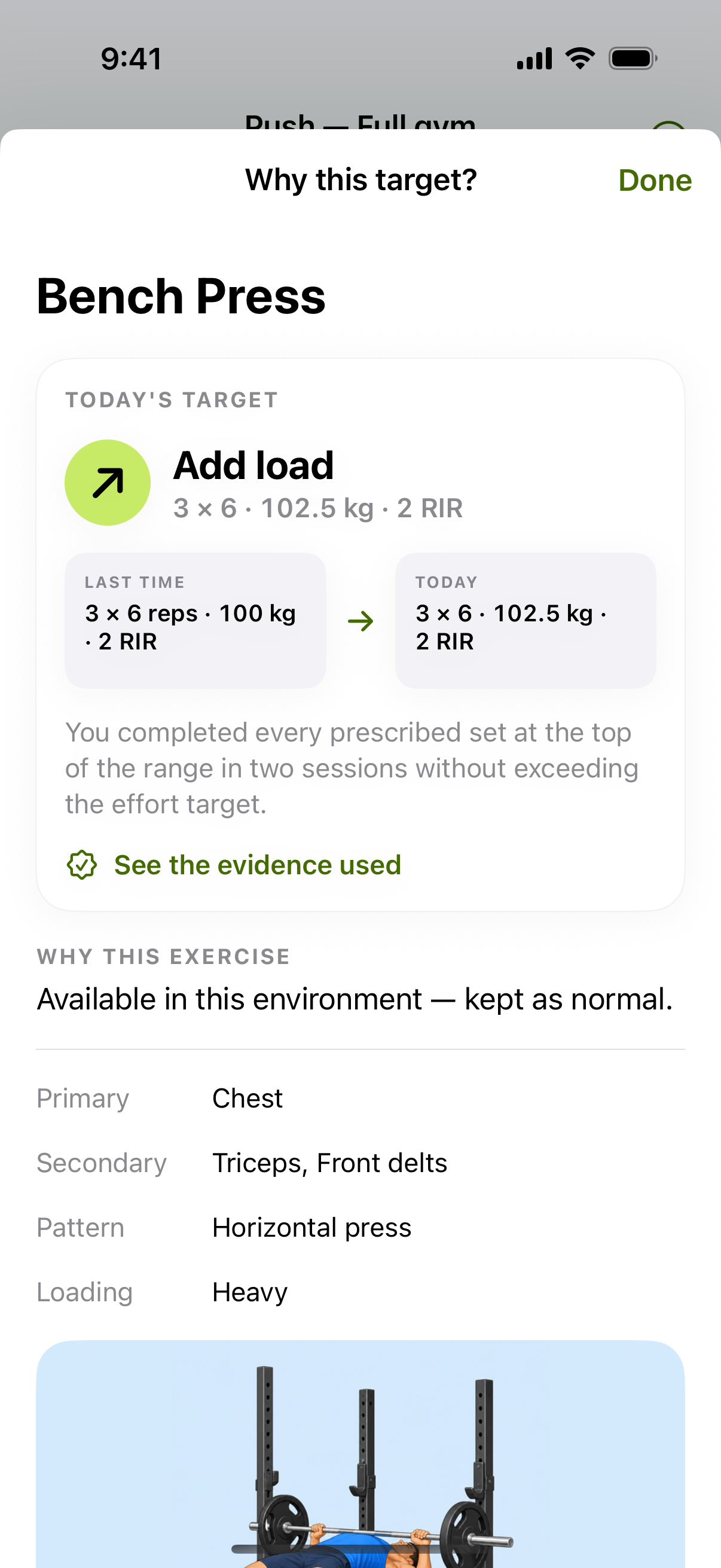 Progressive overload recommendation explained in Adapt Fitness